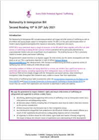ECPAT UK Nationality and Borders Bill Second Reading Briefing 2021