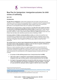 New Plan for Immigration: ECPAT UK briefing on immigration outcomes for child victims of trafficking